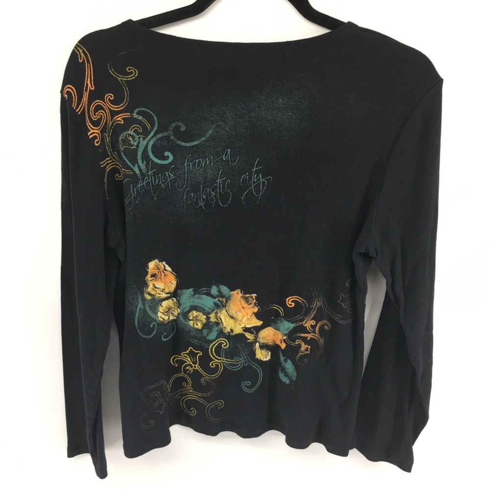 Susan Lawrence Shirt Sequence Roses - Picture 2 of 10